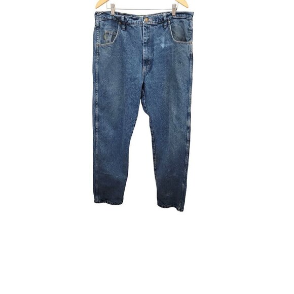 CABELAS DENIM BLUE  FLEECE-LINED PANTS SIZE 38X32 - Picture 1 of 10